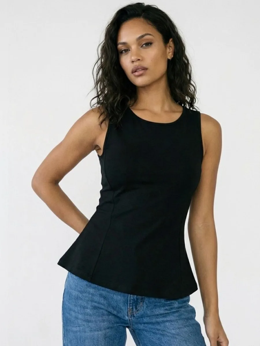 Applique Peplum Top