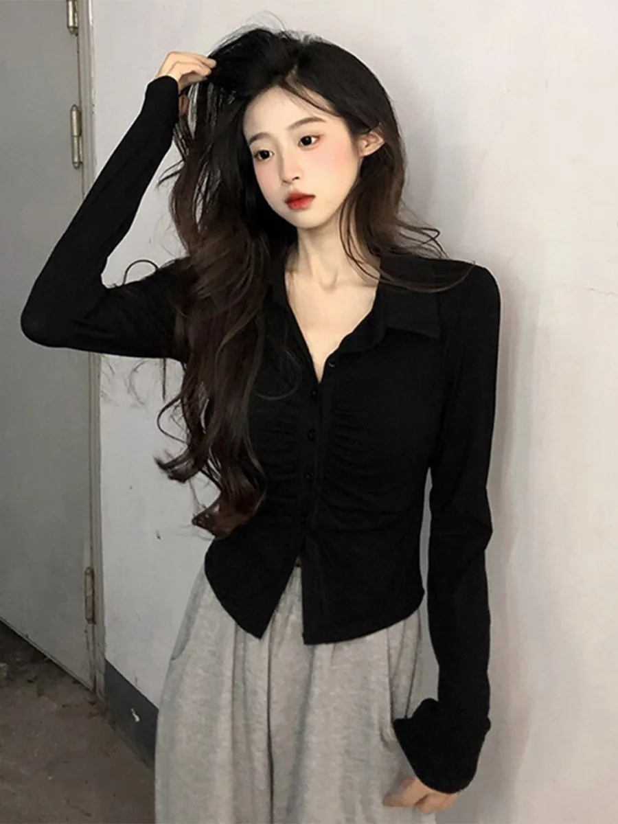 Gathered Shirt Style Top