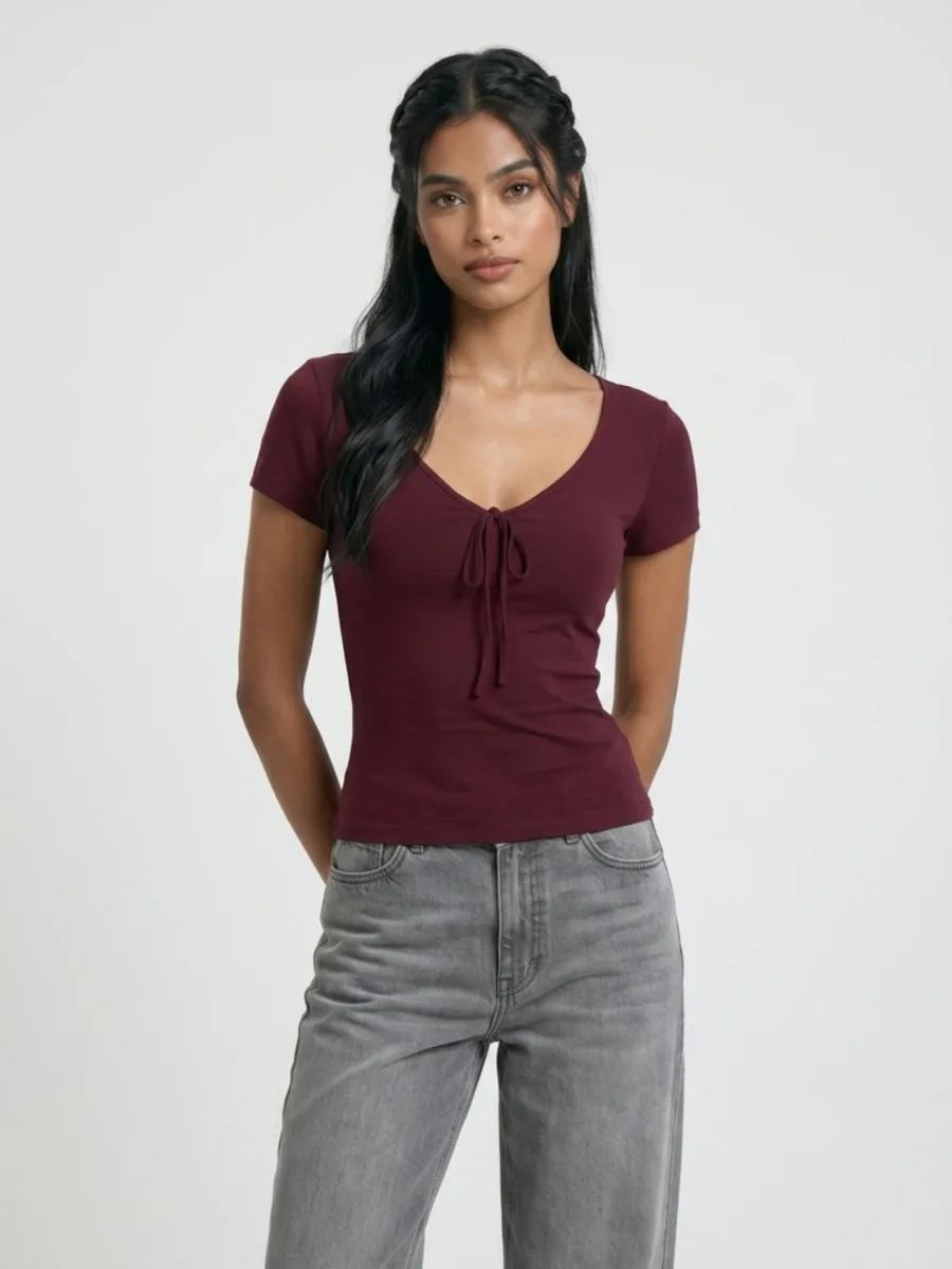 V-Neck Fitted Top