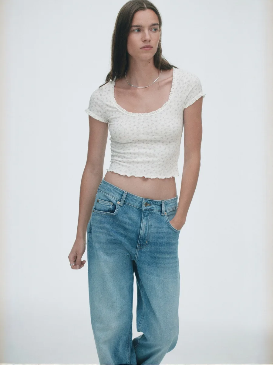 Lace-Trimmed Top