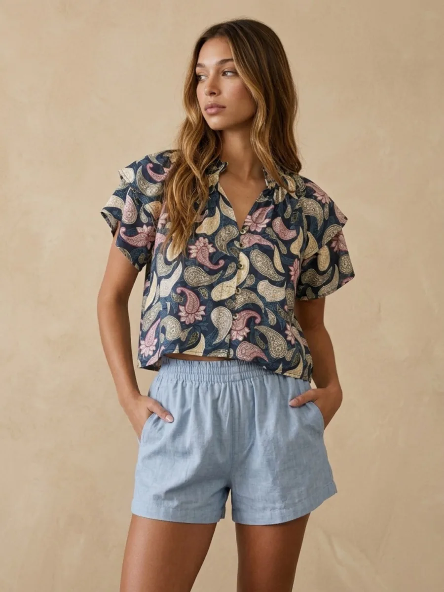 Paisley Regular Fit Top