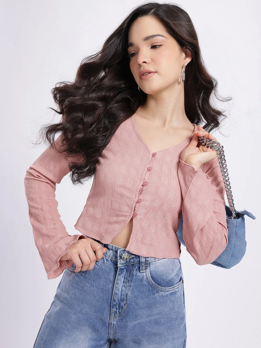 Self-Design Slits Crop Top