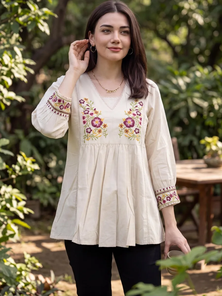 COLOURFUL EMRODERY TOP