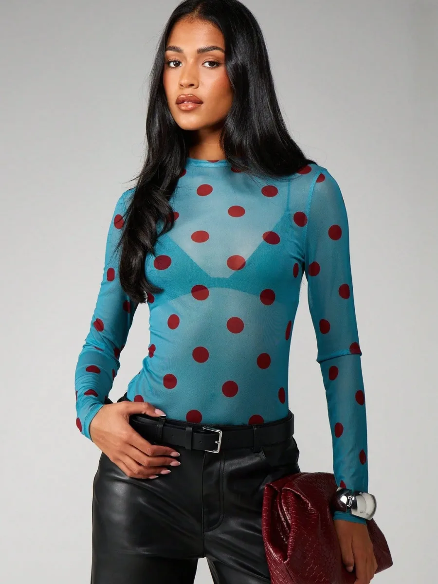 Polka Dot Print Top