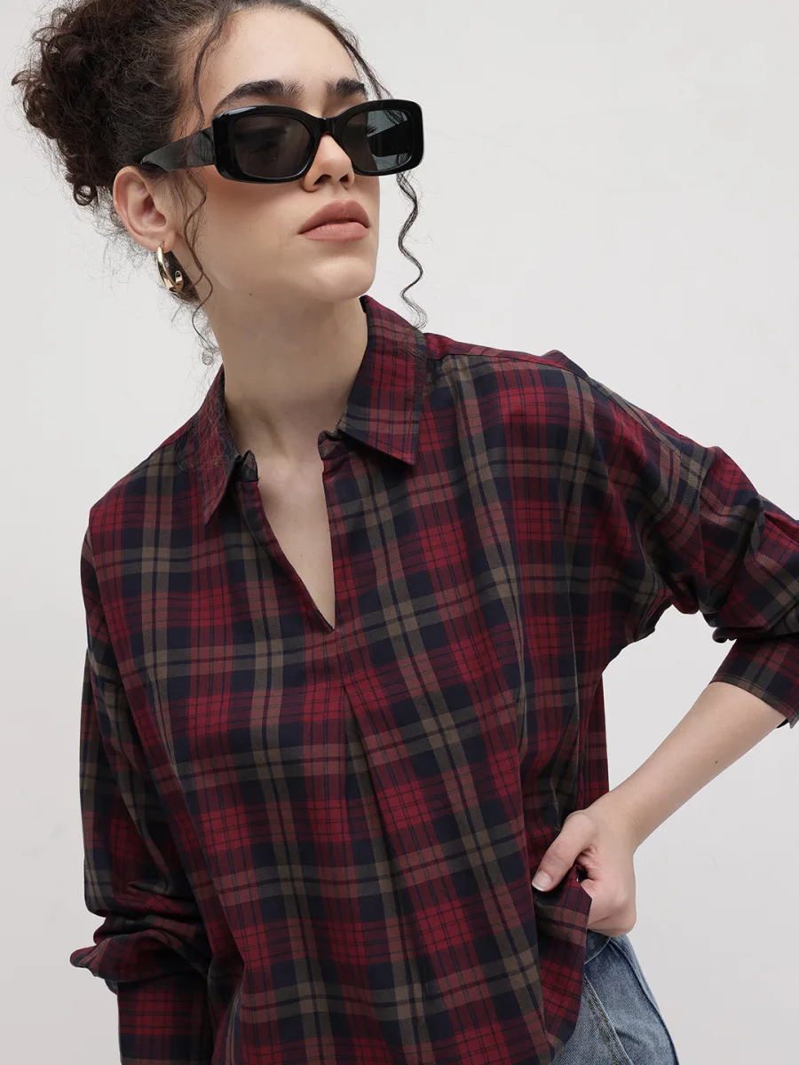 Checked Cotton Top
