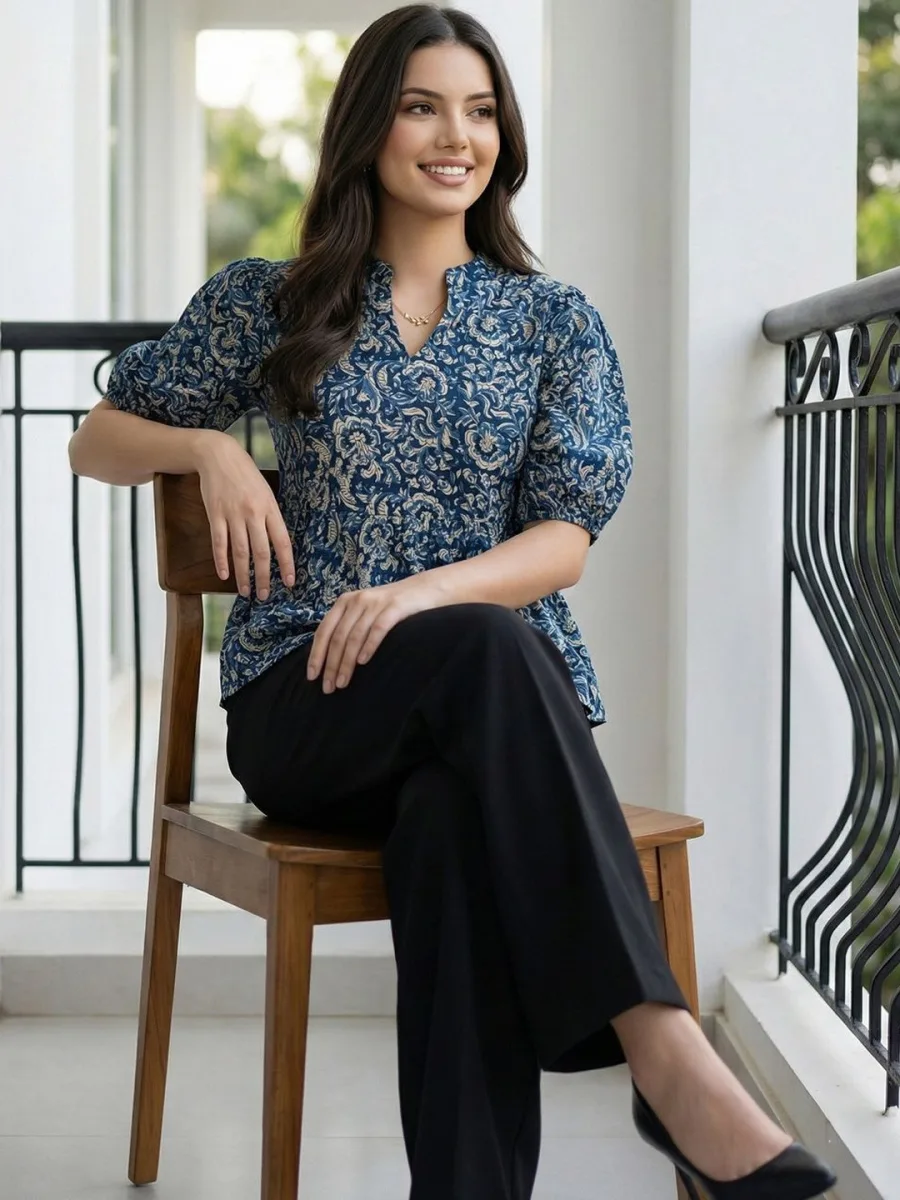 Printed Cotton Top