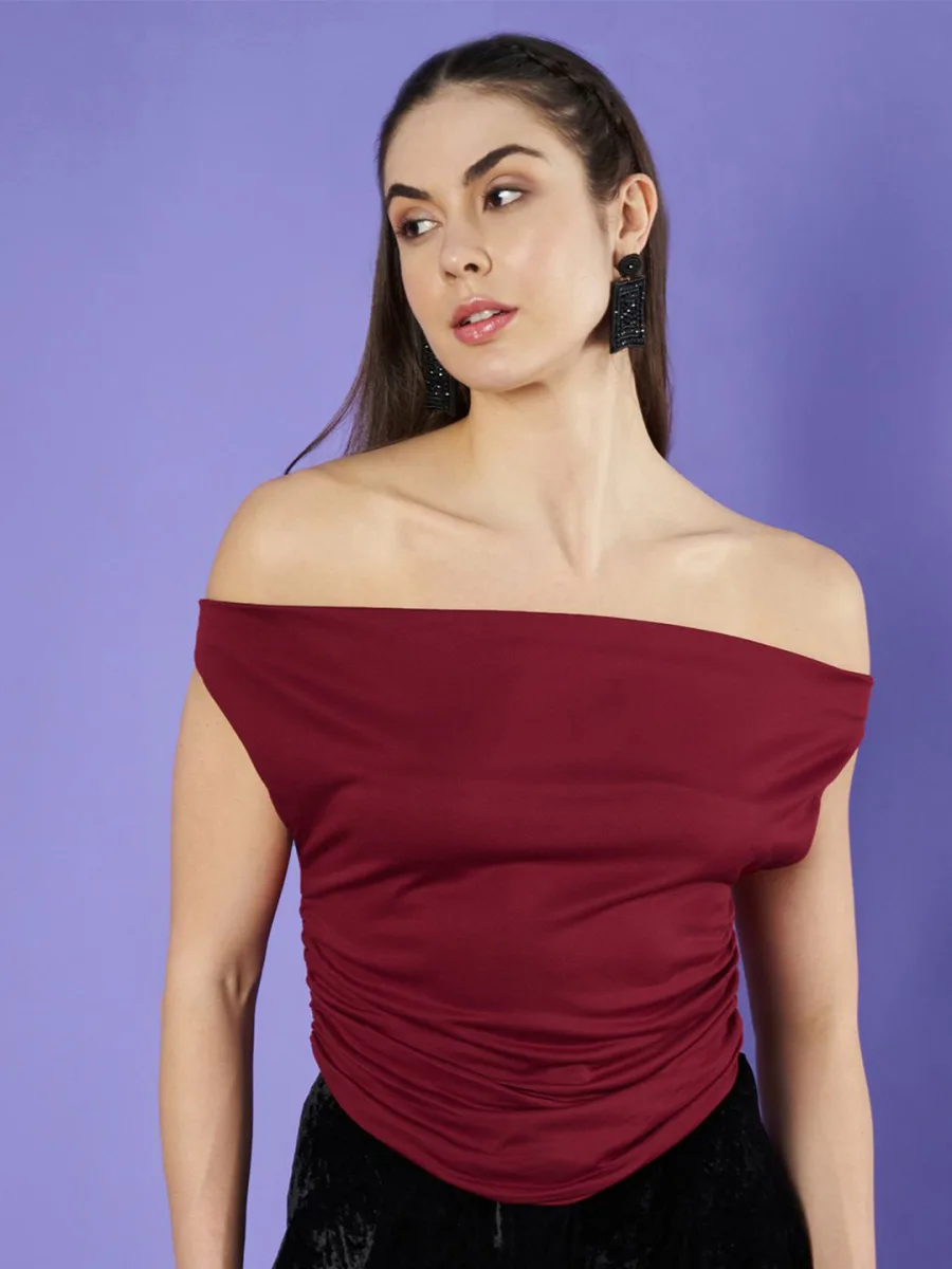 Women Solid Crop Top