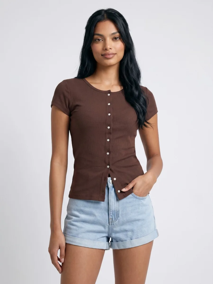 Round Neck Regular Fit Tops